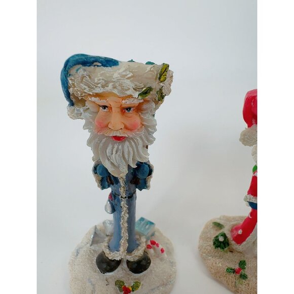 Vintage Santa Claus Candle Holder Set Of 4: Festive Christmas Decor With Santa F - Picture 13 of 16